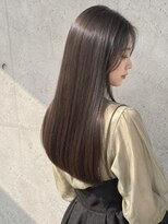 アミリー 成田美郷台店(Amily) 縮毛矯正×暗髪ストレートロングツヤ髪サラサラ