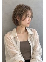 ラベルムバイエーケー(La Belleme by AK)&nbsp;アッシュベージュ丸みショートボブ