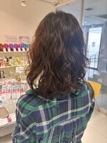 ステラ ヘア デザイン サロン(STELLA hair design salon)&nbsp;くせ毛風パーマ×ミディアムレイヤーカット【由比藤】