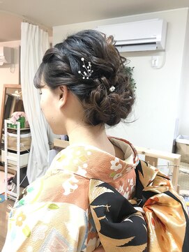 ロカット サロン(Roquat Salon) 振り袖とロング着物ヘアアレンジ【ヘアアレンジ 立川/立川南】
