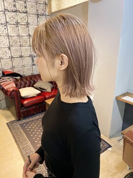 ロティー(loty) 【loty川原一高】透明感ボブ×ピンクミルクティーベージュ