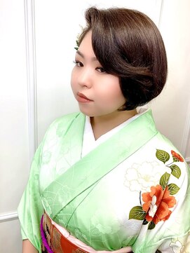 ヘアセットアップス(UP's) ☆ショートヘアでもナチュラルに着物に合うヘアスタイル(^○^)♪