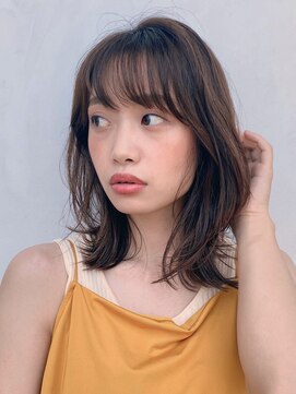 ガーデントウキョウ(GARDEN Tokyo) 【GARDEN 田中麻由】レイヤー毛先パーマ耳掛けフォギーベージュ