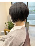 ショートボブ×ナチュラルブラック
