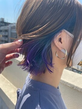 ナンバー アンフィール 渋谷(N° anfeel) 大人かわいいくびれミディラベンダーインナーカラー