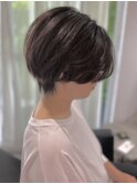 似合わせカット大人可愛い透明感ショートサンドベージュ