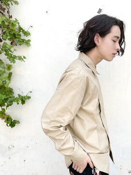 アカ(ACA) センターパートニュアンスパーマメンズマッシュパーマ札幌大通