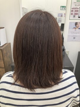 ビーズカラー 鶴岡エスモール店 【B's】20代30代40代50代人気◎ 艶×ベリーショコラ/セミロング