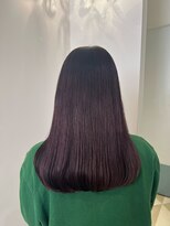 パープルピンク艶カラーケアカラー髪質改善美髪艶髪銀座