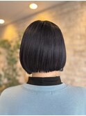 ブリーチ1回、ブルーブラック、前下がりボブ【千葉】