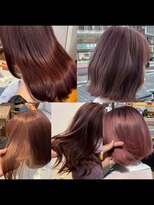 ラゴム 池袋(LAGOM)&nbsp;ワンブリーチでつくるピンクブラウン[池袋/髪質改善]