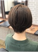 横川駅treful人気ルミシャスカラーベージュショートボブ20代夏