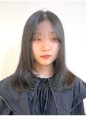 黒髪/ボブルフ/ネビージュ/小顔/ワンレン/髪質改善/グレージュ