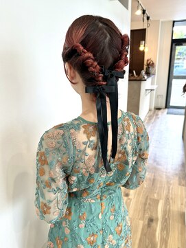 ハノン(Hanon) タイトツイン/リボン/お呼ばれアレンジ