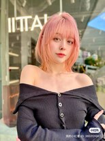 ルル 表参道(lulu.) 黒髪/ボブウルフ/ネビージュ/小顔/ワンレン