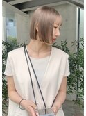 髪質改善カラー韓国レイヤー顔周りカットブリーチボブ立川._.