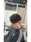 フェザーショートパーマ/メンズ/刈り上げ/眉毛/ツイスト
