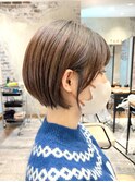 “岩田莉奈”うる艶カラー30代40代50代丸みショートひし形新宿
