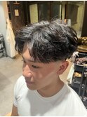 MEN’S HAIR/ブルーブラック/フェザーパーマ/柏