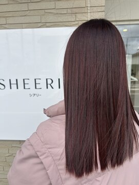 シアリー(SHEERIE) ブリーチなしワインレッドカラー