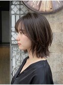 レイヤーボブ×アッシュブラウン