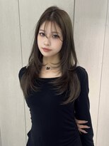 ジーナ 名駅(XENA.) オリーブグレージュ/透明感カラー/艶カラー/レイヤーカット