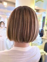 クライブ ヘアー 千葉中央店(CRiB hair)&nbsp;大人の柔らか白髪ぼかしハイライト×ボブヘア【千葉/千葉中央】