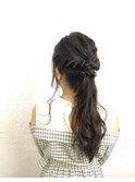 大人かわいいローポニーアレンジ　ポニーテール池袋