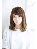 大人ツヤ色の内巻きワンカールスタイル