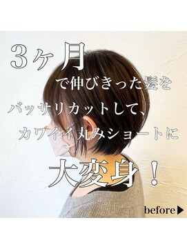 ウィロー(WILLOW) 【WILLOW京橋】バッサリカットで丸みショートに大変身(小玉泰基)