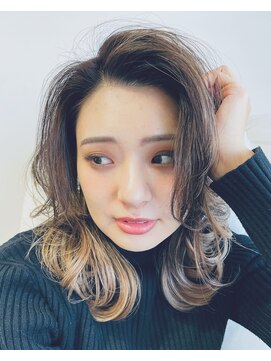 レイ 万博記念公園店(Ray) バレイヤージュ/ミルクティーベージュ/外国人風/つくば美容室