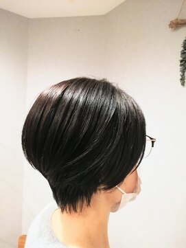 アフィックスヘア 新小岩(affix hair) 大人ショート×ダークチェリー