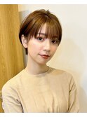 イメチェン/外ハネボブ/ワイドバング/ブルーブラック/美髪