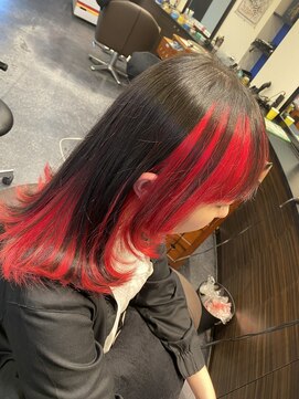 カームヘアー(kaam hair) インナーカラーレッド