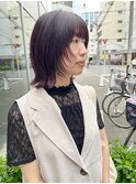CAF松本【透明感パープルカラー×顔まわりレイヤー】