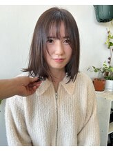ヘアメイク エイト キリシマ(hair make No.8 kirishima) くすみベージュ　馴染ませカラー　no.8.tomohiro