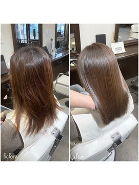 ムーブ(Moob) 縮毛矯正×髪質改善カラーで収まりを抑え扱いやすい髪へ【別府】