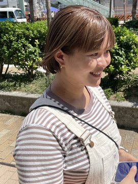 イナズマヘアー(INAZUMA HAIR) ◎ミニボブ×透け感ベージュ◎