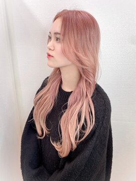 ヘアメイク ミチ 富田店(HAIRMAKE MICHI) 【MICHI 富田店　古作蓮】ハイトーン　ピンク　韓国ヘア