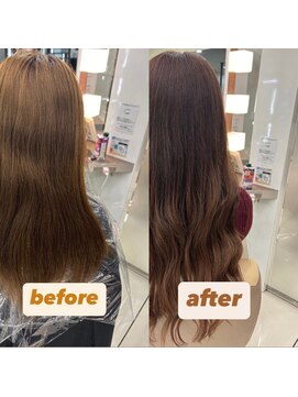 スタイル 横浜(STYLE) /ケアブリーチ/ミルクティーブラウングラデーション/エクステ