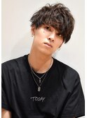 【ラフ無造作】前下がり刈り上げツーブロックマッシュパーマヘア