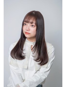 ルフュージュ バイ プロデュース 相模大野店(Refuge by Produce) チョコレートブラウン/レイヤーカット/ストレートロング