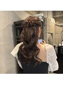 外巻きハーフアップ！