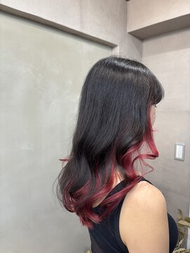 ファビ 渋谷(Fab) くびれヘア/暗めカラー/アプリコットオレンジ/縮毛矯正