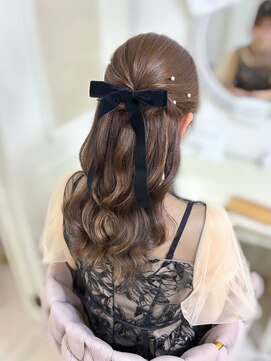 アチーブ エムプラス 茶屋町店(Achieve m +) シンプルハーフアップ