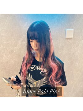 ロング/インナーペールピンク/圧倒的ケアブリーチ/10代20代30代