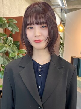 くびれヘア/ボブ/レイヤーカット/ダブルカラー/ブリーチ/栄h233