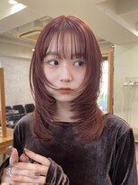 ガーデン 渋谷(GARDEN) 顔まわりカット 似合わせ レイヤー ピンクカラー 暖色カラー