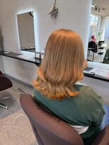 パーミルヘアーピピ(permille hair pipi)&nbsp;ブリーチなしミルクティー×レイヤーボブ