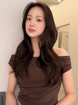 ソヨン 天王寺店(SOYON)&nbsp;《SOYON》韓国巻き レイヤーカット ダークラベンダーグレージュ